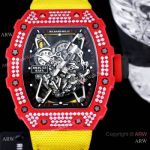 Swiss Replica Richard Mille RM35-02 Rafael Nadal Red Diamond Case Watches 44mm